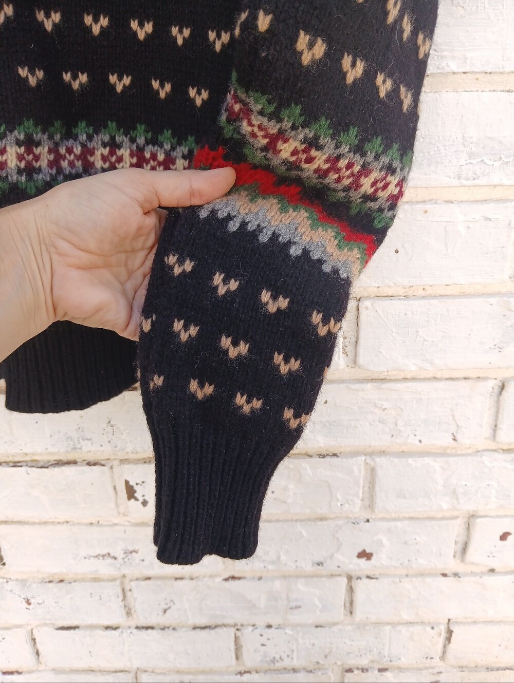 Vintage Ralph Lauren Wool Cashmere Fair Isle Turtleneck Sweater Multicolor - Picture 5 of 6